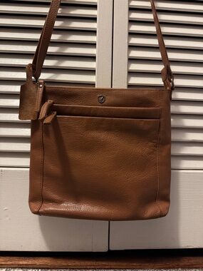 Leather Crossbody Bag - Brown - Unbranded